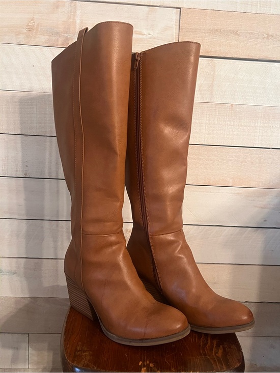 Korks Shoes - Kork-Ease Women's Cognac Leather Knee-High Boots